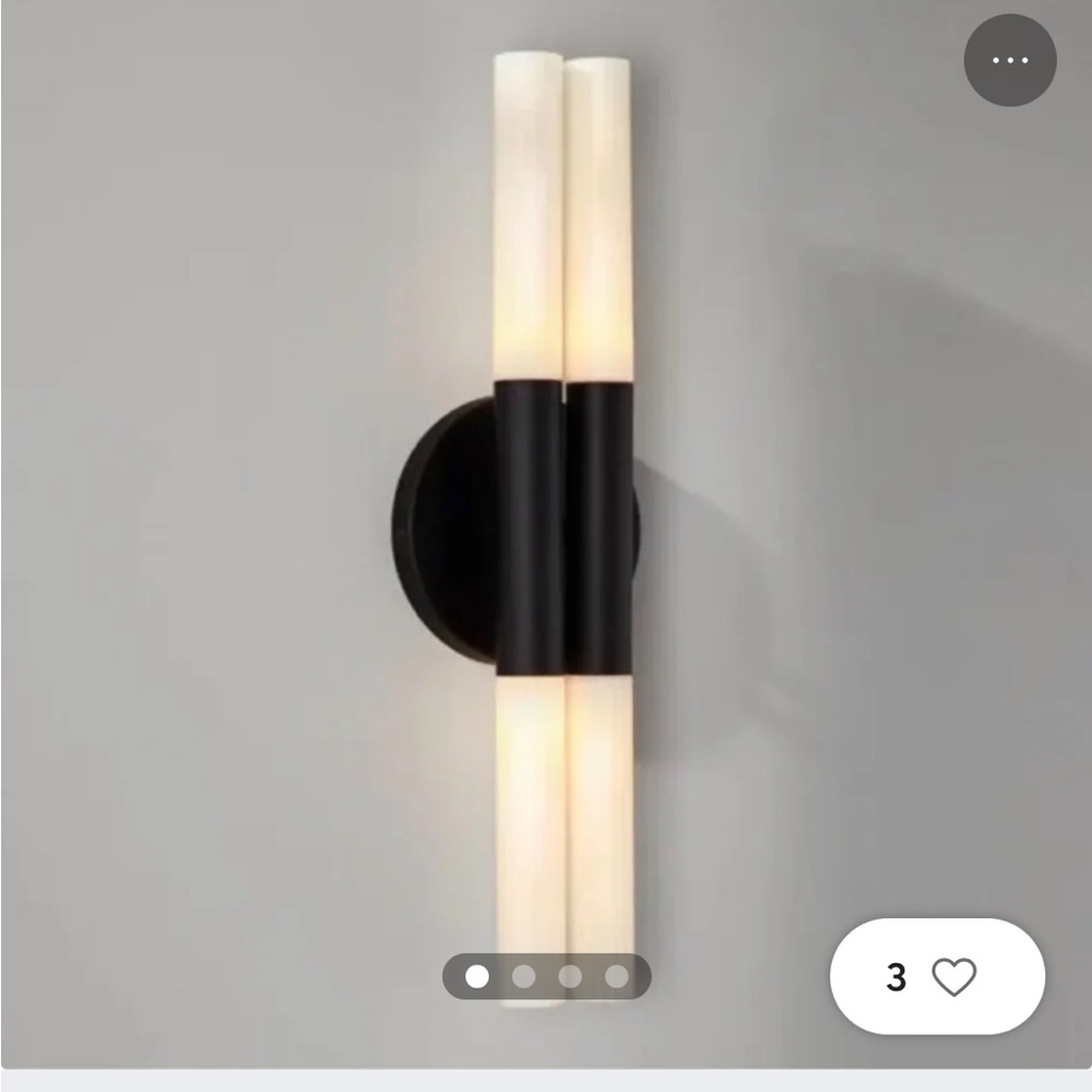 CB2 Bella Fluted Sconce in Matte Black